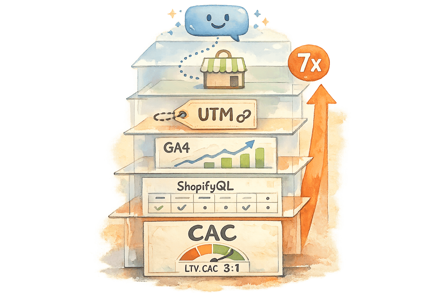 Shopify's 7x AI Traffic Surge: How to Calculate CAC When ChatGPT Sends You Customers